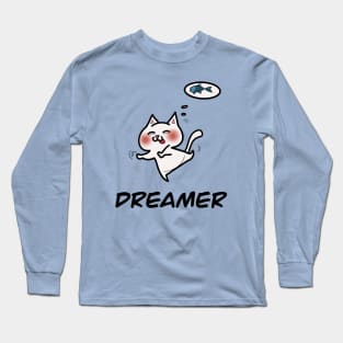 Dreamer: the joyous dancing cat Long Sleeve T-Shirt